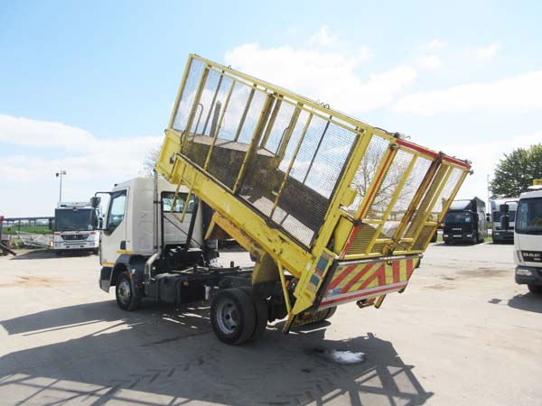 REF 25 - 2012 DAF LF 7.5 ton caged tipper for sale